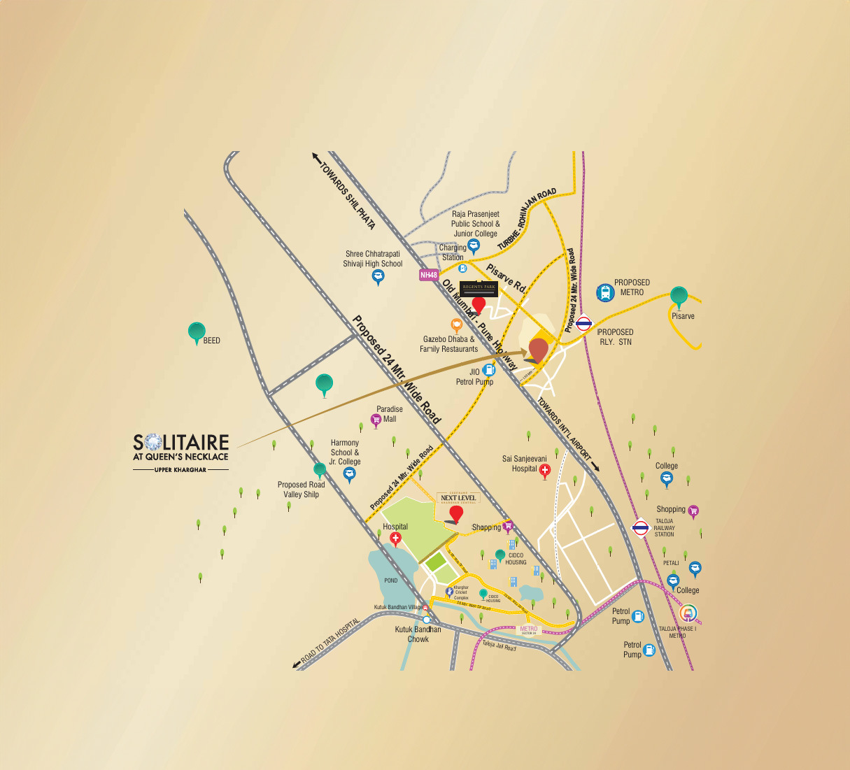 Queens Necklace Location Map
